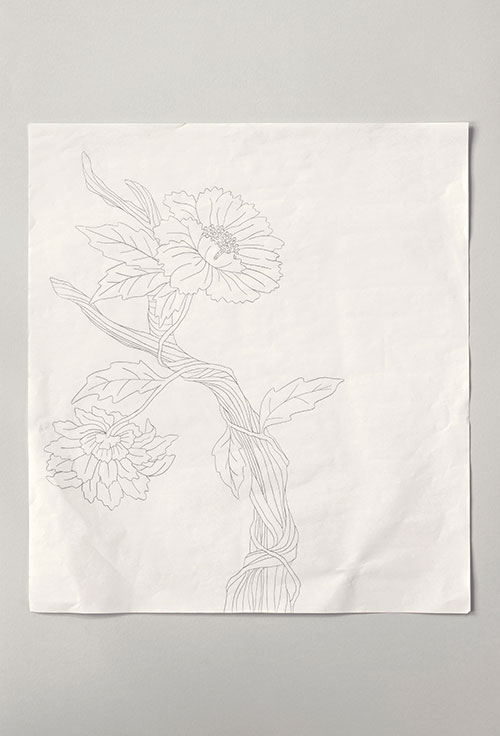 Tree of Life pencil drawing on white paper